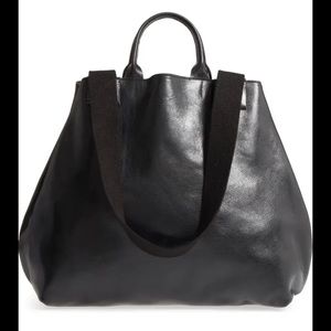 Clare V Black Leather Tote